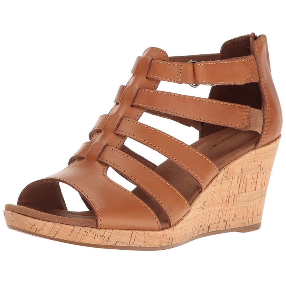 🤩50% off🤩Rockport brown sandal with 3 inch heel.